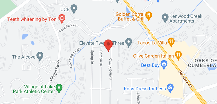 map of 2444 Rolling View Drive SE